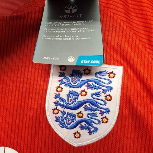 Nike Authentic England Football Soccer Jersey Men L Sterling #19 Red 2014 New - Picture 12 of 16